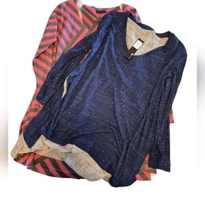 NALLY & MILLIE USA Boutique Two Blouse Bundle, Size L NEW